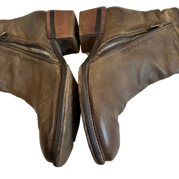 A.S. 98 Cadmus Distressed Leather Motorcycle Boot, Sz 41 - Picture 10 of 16